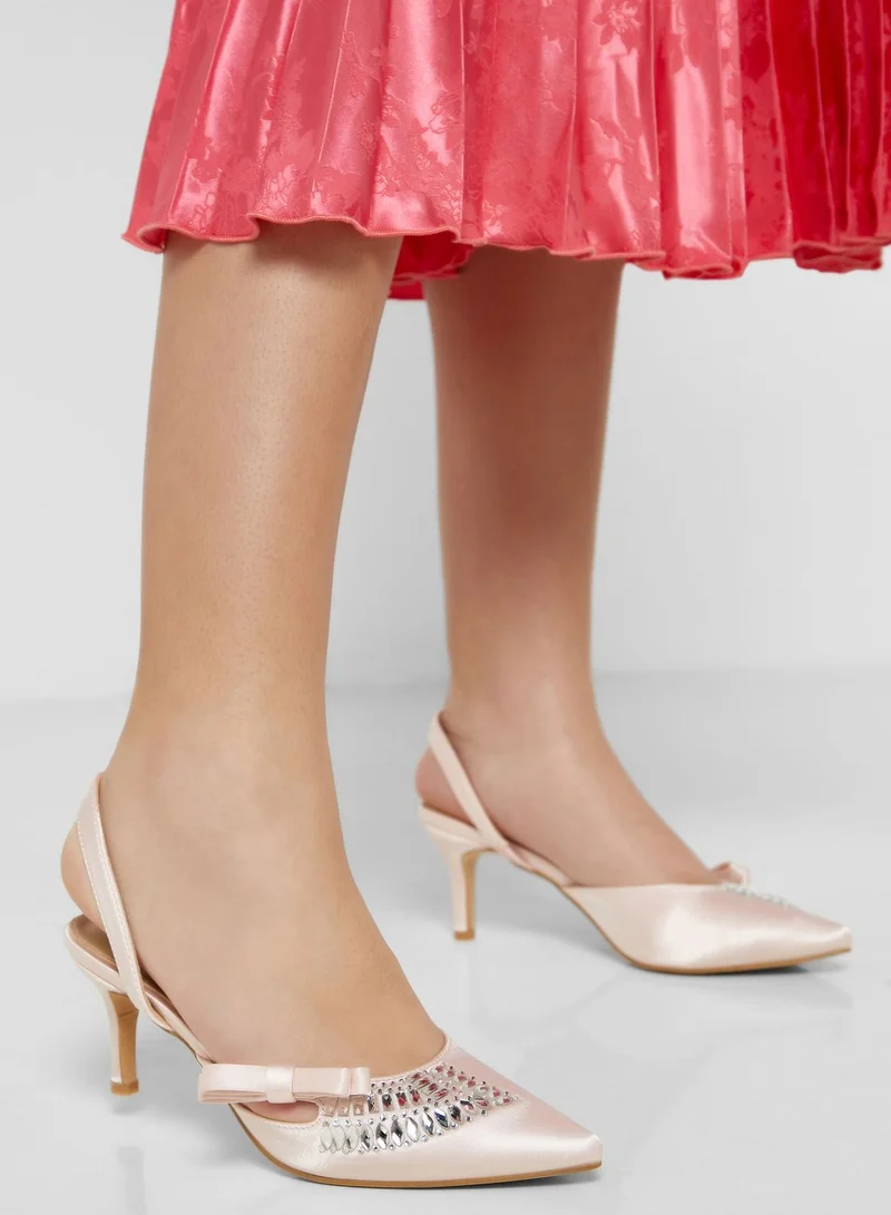 Ella Limited Edition Satin Diamante  Pump