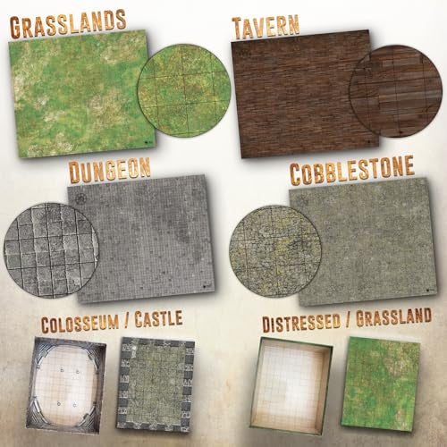 Melee Mats DND Map Starter Kit - 22” x 26" Double Sided, Wet/Dry Erase Battle Terrain Grid - Ultimate Tabletop Board Gaming Experience with Accessories - Image 3