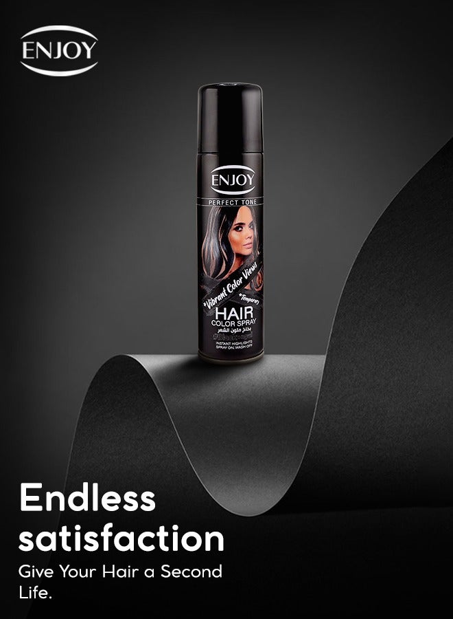 إنجوي "بخاخ صبغة الشعر باللون الأسود 150 مل – لون مكثف ولمعان فوري" - Image 3