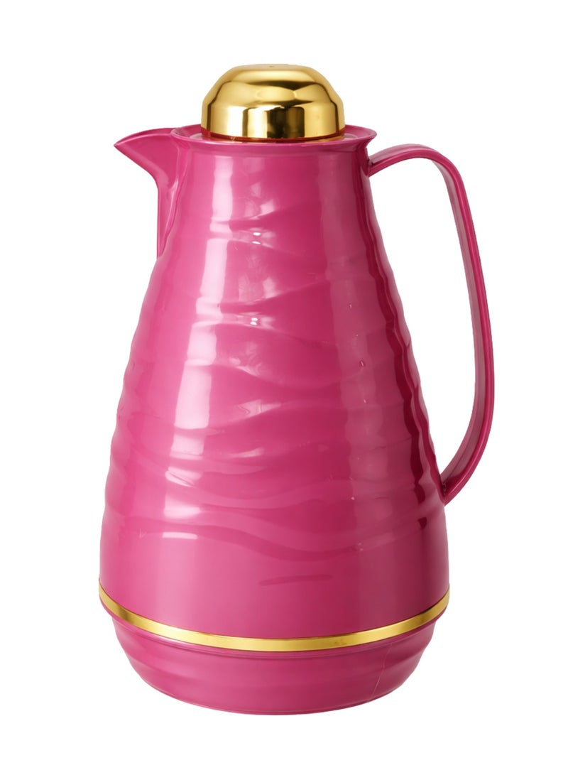 Ayda غلاية قهوة وشاي معزولة بالفراغ 1 لتر - وردي