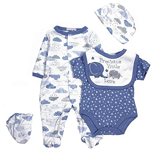 Pedolltree Reborn Baby Doll Clothes Little Elephant 5pcs Outfit Set for 2023 inches Reborn Baby Boy Doll Clothes Accessories - Image 5