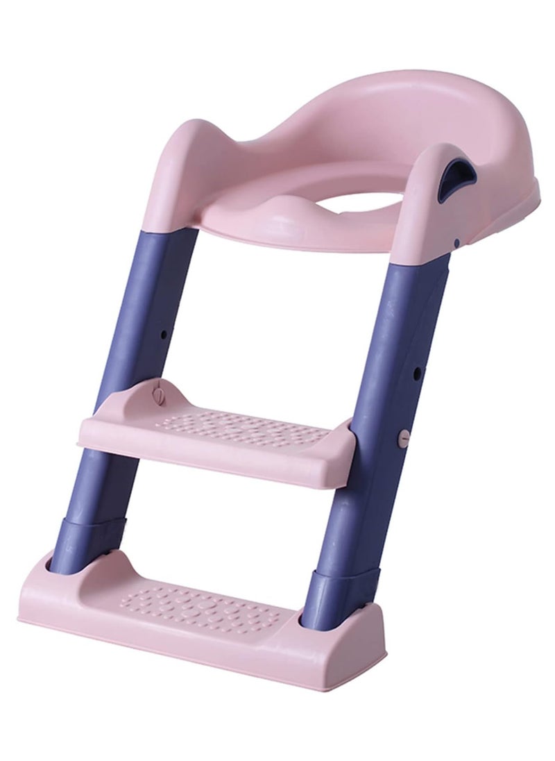 Potty Training Toilet Seat, Adjustable Non slip Children, Foldable Stool With Ladder, Used In Most Toilets, Can Bear 75kg, Suitable For Children Aged | Pink | - pzsku/Z679403AB4BDB2A6CFA20Z/45/_/1740729401/028ea1d9-9d71-4ecd-95bc-e43c4a850725