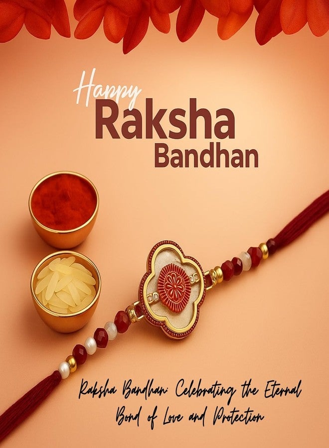 Sage Square Resin Rakhi for Bhai, Brother on Raksha Bandhan | Handmade Designer Resin Art, Thread, Beads & Emotional Bond | Rakhi Gift with Roli Chawal | Traditional Design | Festival Celebration (Type 1) - Image 2