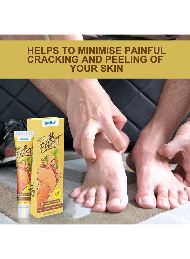 سوميفون قدم رياضي يخفف الحكة ، كريم مضاد للبكتيريا ، مرهم خفيف آمن مضاد للحكة ، للحرق ، قدم الرياضي ، عرق القدم ، حكة 20 جرام - Image 4