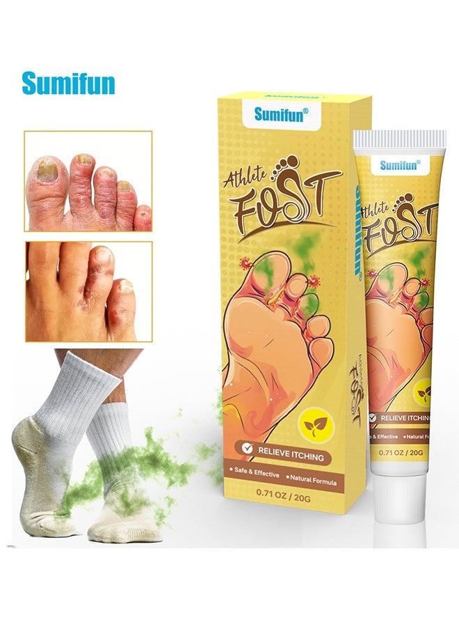 سوميفون قدم رياضي يخفف الحكة ، كريم مضاد للبكتيريا ، مرهم خفيف آمن مضاد للحكة ، للحرق ، قدم الرياضي ، عرق القدم ، حكة 20 جرام - Image 1