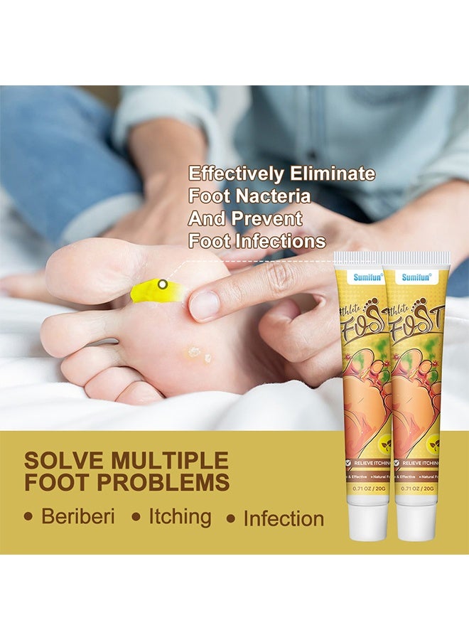 سوميفون قدم رياضي يخفف الحكة ، كريم مضاد للبكتيريا ، مرهم خفيف آمن مضاد للحكة ، للحرق ، قدم الرياضي ، عرق القدم ، حكة 20 جرام - Image 2