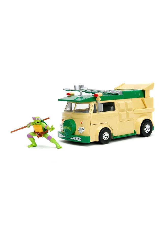 JADA Turtles Party Wagon 1:24 Die Cast Car Play Or Gift And For A Collection For Both Kids And Adults - Image 2