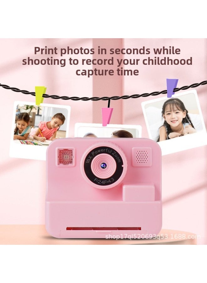 Generic Portable Portable Camera Children's Educational Printing Camera HD Digital Portable Camera-Color:H11 Purple High-definition Large Screen (can Be Printed)  - Image 3