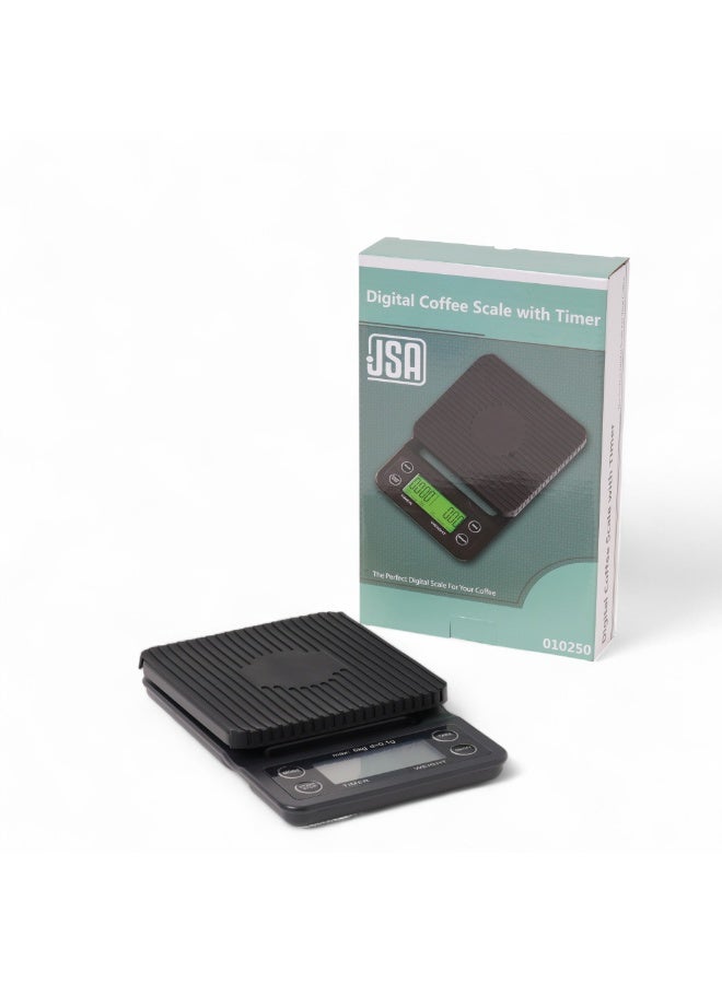  TOMAKEIT Electronic Weighing Coffee Scale Black 19.5 x 13.5 x 3cm - Image 1