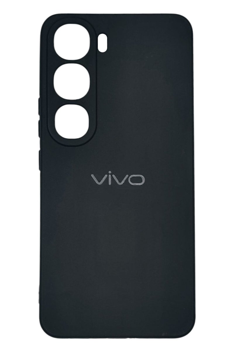 Vivo V40 Lite Silicone Case Cover With Camera Protection - Black