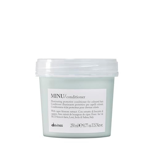 Davines MINU Conditioner Illuminating Protective ColorProtecting Formula for Colored Hair Gently Detangles Cosmetic Colored Hair Making it Soft and Silky with Salina Caper 845 Fl Oz - Image 1