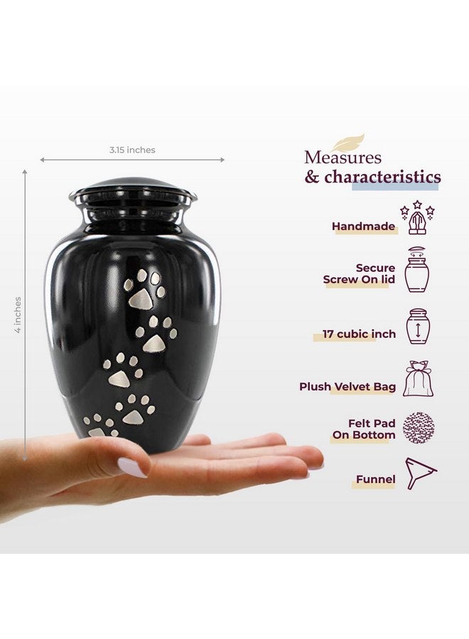 Trupoint Memorials Trupoint Memorials Pet Urn for Dogs and Cats Ashes - A Loving Resting Place for Your Special Pet, Cat and Dog Urns for Ashes, Pet Cremation Urns - Black, Small Pets up to 17 Lbs - Image 2