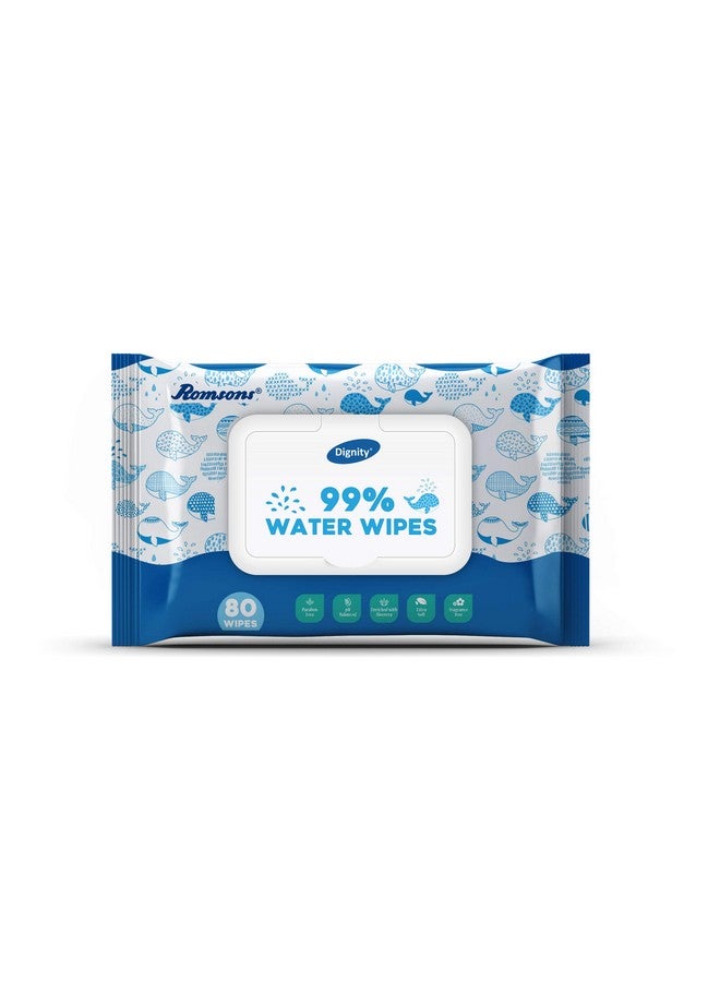 dignity Dignity 99% Pure Water Wet Wipes Enriched with Aloe Vera and Vitamin E, 80 Wipes/Pack (Pack of 6) 480 Wipes  - Image 2