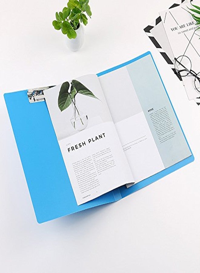 AKAHA Double Strong Clips File Folder Report Cover, Punchless Binder, Office Project Folder, Commercial or School Documents File Folder, for Letter Size or A4 Size, 100 Sheet Capacity, Blue - Image 4