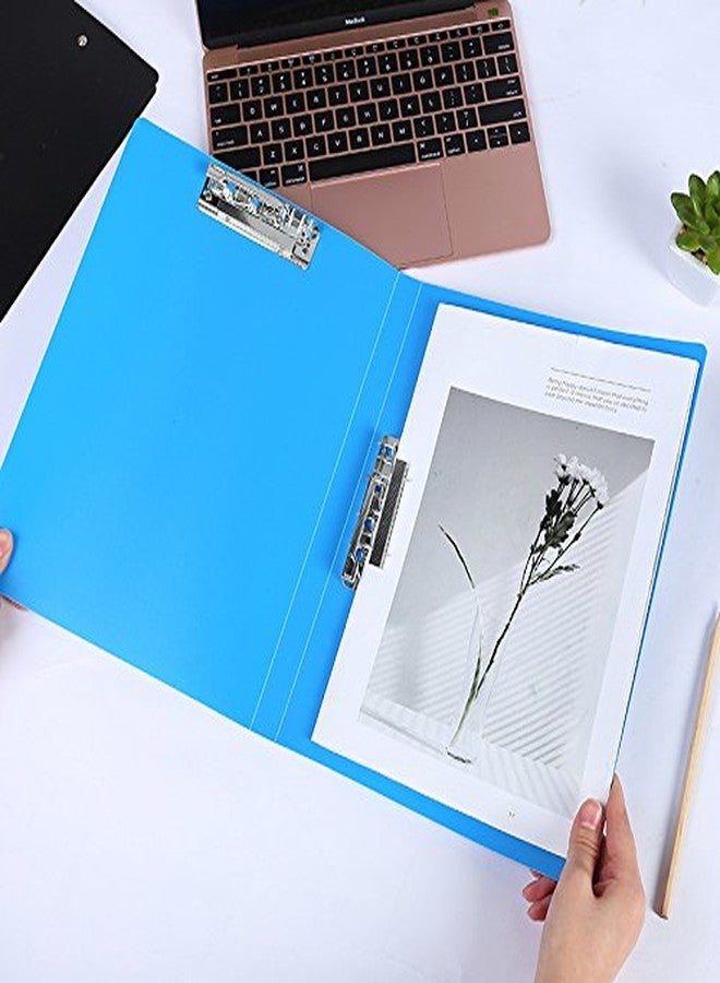 AKAHA Double Strong Clips File Folder Report Cover, Punchless Binder, Office Project Folder, Commercial or School Documents File Folder, for Letter Size or A4 Size, 100 Sheet Capacity, Blue - Image 2