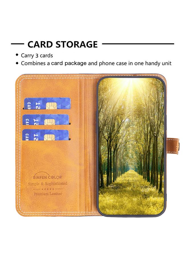 اس-توب جراب هاتف OPPO Realme C35 مصنوع من الجلد بخيوط خياطة مزدوجة متطابقة اللون - Image 3