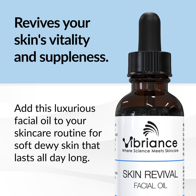 Vibriance Skin Revival Facial Oil - Natural Ingredients - Face Hydrating for Sensitive and Dry Types, with Vitamin E, Sea Buckthorn, Camellia, Squalane - Vegan, Paraben-Free - Image 2