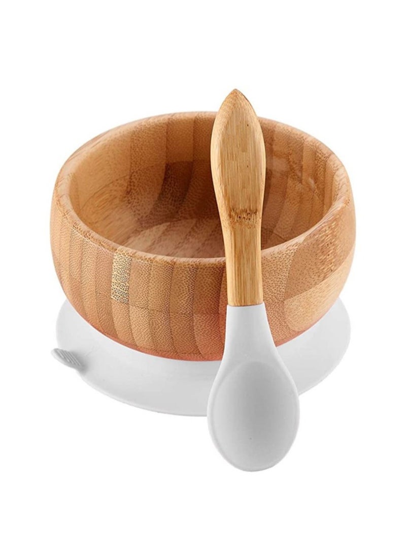 Luqu Silicone Wood Bowl And Spoons