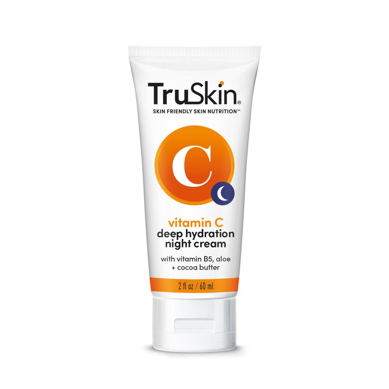 TruSkin Vitamin C Night Cream â€“ Skinâ€™s Natural Collagen Supporting Blend with Cocoa Butter, Vitamin B5, Botanical Essential Oils â€“ Brightening and Hydrating Face & Neck, Firmer-Feeling Skin, 2 fl oz - Image 4