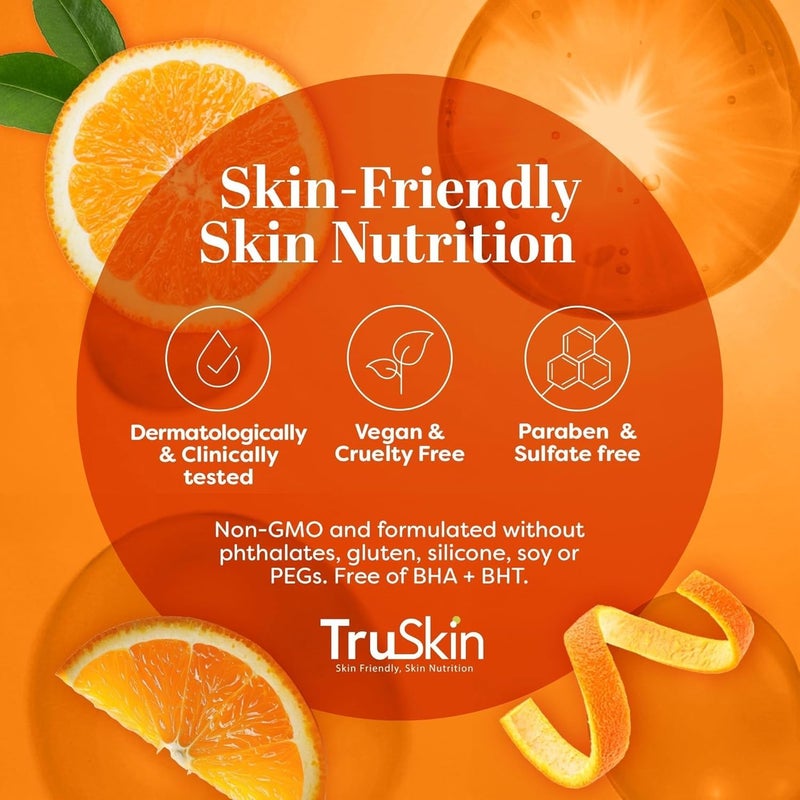 TruSkin Vitamin C Night Cream â€“ Skinâ€™s Natural Collagen Supporting Blend with Cocoa Butter, Vitamin B5, Botanical Essential Oils â€“ Brightening and Hydrating Face & Neck, Firmer-Feeling Skin, 2 fl oz - Image 5