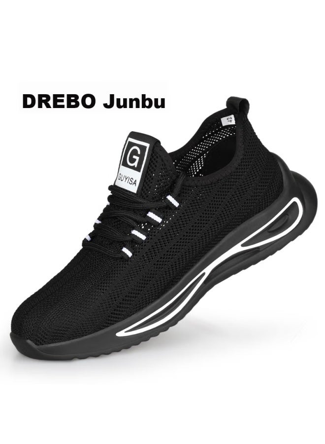 JUNBU Safety Shoes For Men, Summer Breathable Steel Toe Cap, Anti-Smashing, Anti-Puncture, Lightweight, Odor-Resistant, Construction Site Work Shoes 1080S Size 41 - Image 5