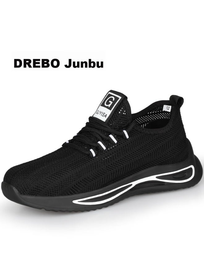 JUNBU Safety Shoes For Men, Summer Breathable Steel Toe Cap, Anti-Smashing, Anti-Puncture, Lightweight, Odor-Resistant, Construction Site Work Shoes 1080S Size 41 - Image 4
