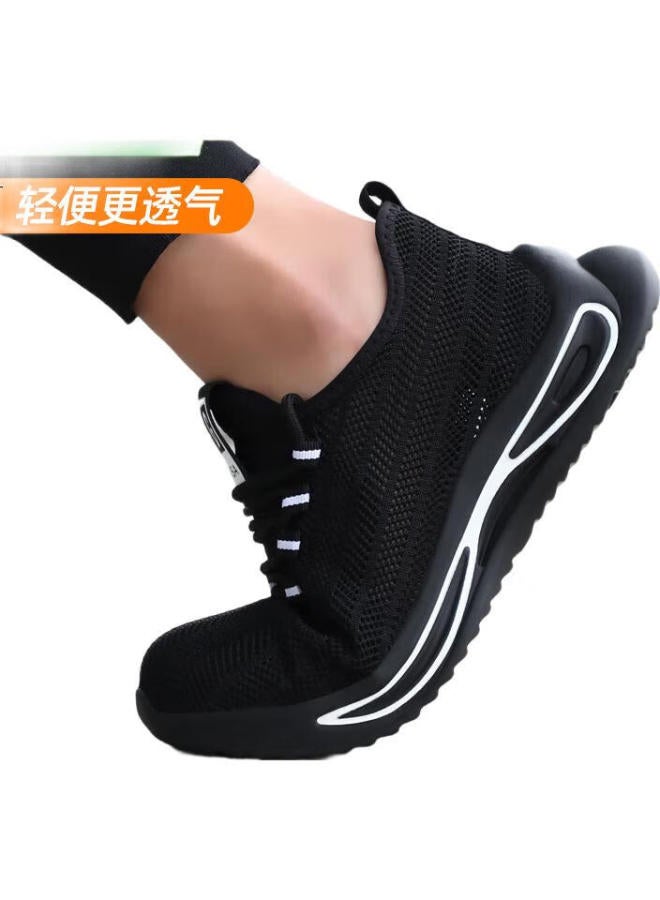 JUNBU Safety Shoes For Men, Summer Breathable Steel Toe Cap, Anti-Smashing, Anti-Puncture, Lightweight, Odor-Resistant, Construction Site Work Shoes 1080S Size 41 - Image 2