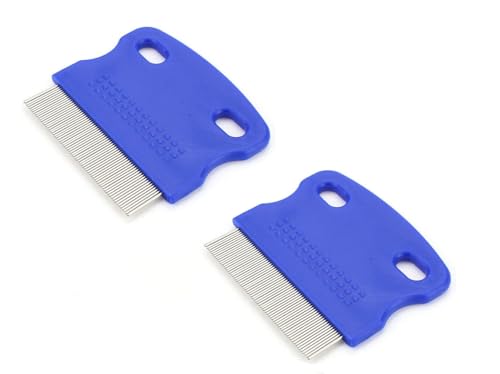 INSIME Professional Head Lice and Nits Removal Comb | Anti-Lice Treatment for Women's Hair | Stainless Steel Nit Remover for Eggs (Pack of 2) - Image 1