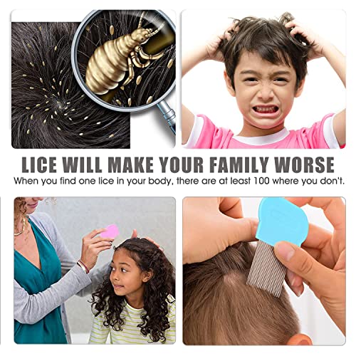 INSIME Professional Head Lice and Nits Removal Comb | Anti-Lice Treatment for Women's Hair | Stainless Steel Nit Remover for Eggs (Pack of 2) - Image 4