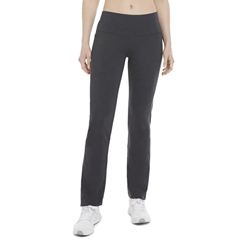 Energy Zone Womens Cotton Stretch Pocket Yoga Pants Charcoal Heather - Image 1