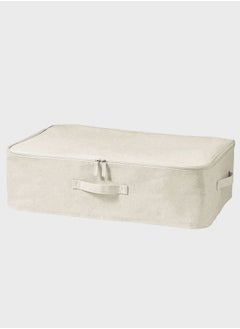 MUJI Polyester Linen Soft Box, Clothes Case, W 59 x D 39 x H 18 cm, L Off White  - Image 1