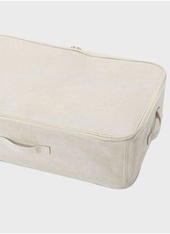 MUJI Polyester Linen Soft Box, Clothes Case, W 59 x D 39 x H 18 cm, L Off White  - Image 4
