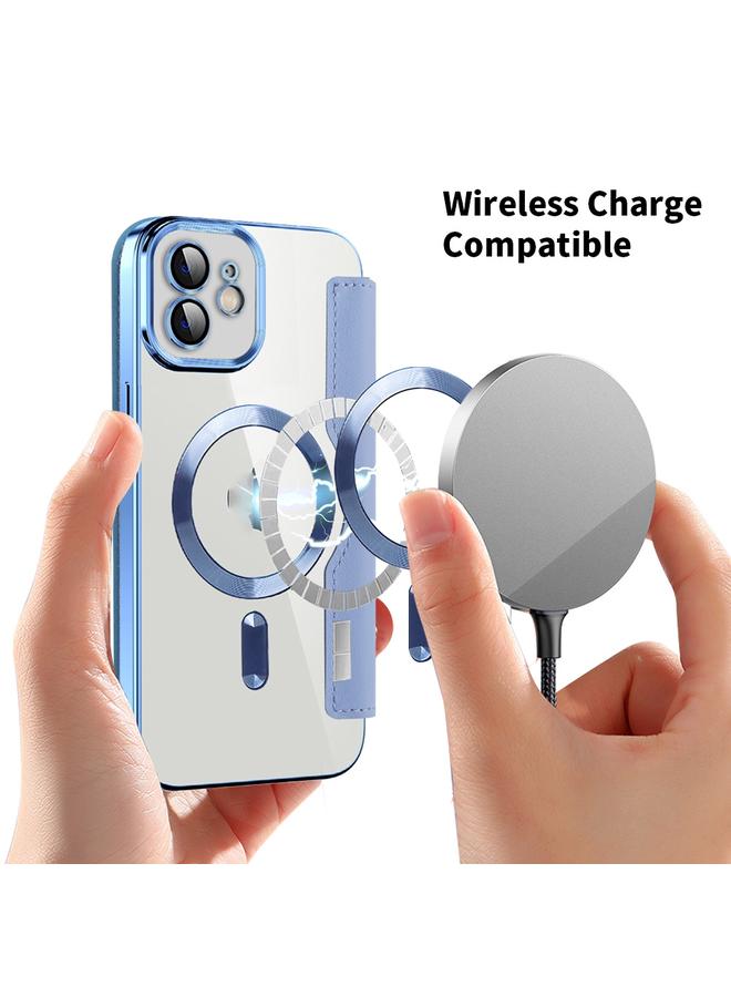 زبون جراب لهاتف iPhone 12 Pro Shield Magsafe RFID مضاد للسرقة جراب جلدي معيني للهاتف - Image 5