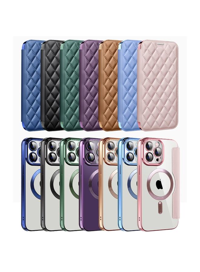 زبون جراب لهاتف iPhone 12 Pro Shield Magsafe RFID مضاد للسرقة جراب جلدي معيني للهاتف - Image 2