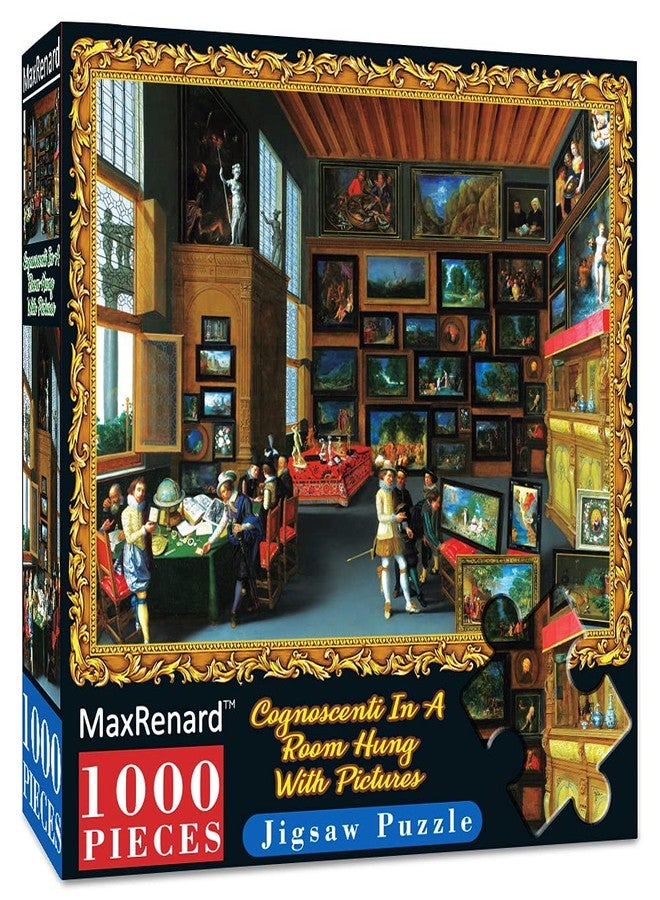 MaxRenard Game Jigsaw Puzzle 1000 Pieces for Adult Oil Painting Collection Cognoscenti in A Room Hung with Pictures Famous Artwork Toy - Image 1