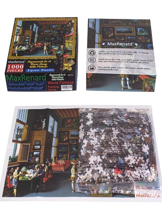 MaxRenard Game Jigsaw Puzzle 1000 Pieces for Adult Oil Painting Collection Cognoscenti in A Room Hung with Pictures Famous Artwork Toy - Image 4