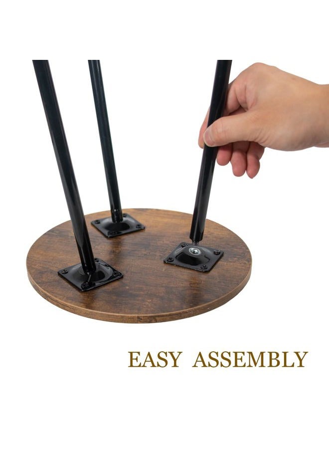 ARTORA Indoor Plant Stand, Mid Century Wood Plant Stool Adjustable Corner Tall Plant Sand Wooden Small Round End Table 18 Inch Plant Holder for Flower Pots Modern Home Decor (Brown) - Image 4