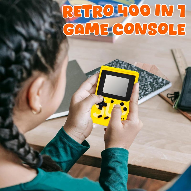 vGRASSP 400 in 1 Handheld Video Game Console for Kids – Retro Portable Console with Built-in Classic Games, Rechargeable Battery, Gift for Boys & Girls - Multicolor - Image 2