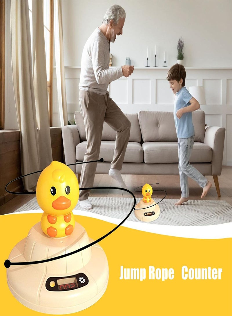 GGOOT Skipping Rope Machine - Cute Kids Jump Rope, 2022 New Skipping Rope Machine | Frog/Duck Pattern Hands-Free Kid & Adult Jump Ropes, Multi-Users Adjustable Jump Rope Machine - Image 2