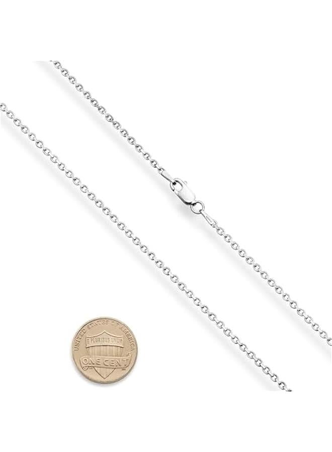 Arabest Italian 925 Sterling Silver Solid 2mm Diamond-Cut Cable Link Chain Necklace for Women Men | Made in Italy - Image 2