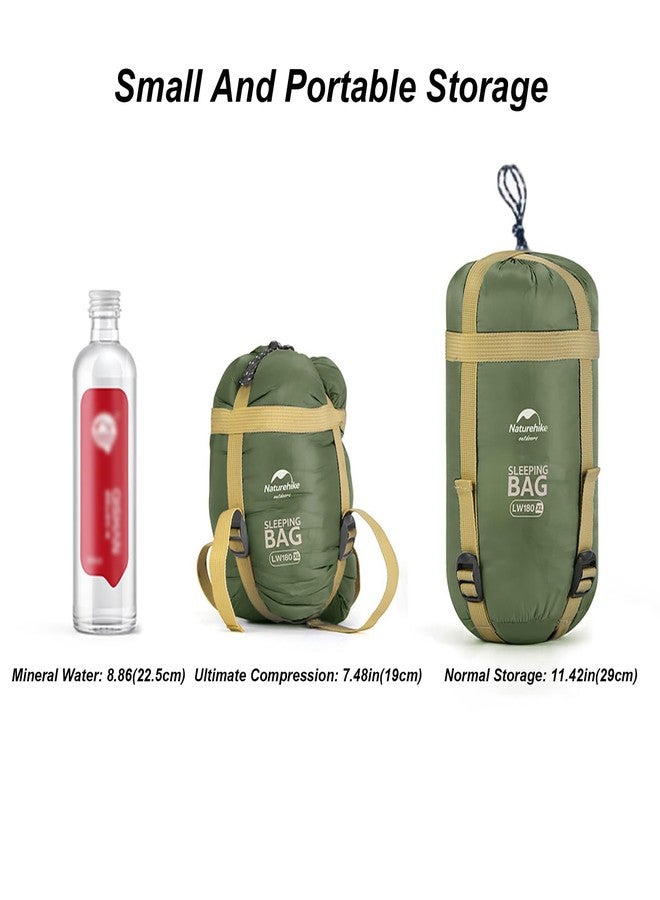 Naturehike Ultralight Sleeping Bag - Envelope Lightweight Portable, Waterproof, Comfort with Compression Sack - Great for 3 Season Traveling, Camping, Hiking (Army Green) - Image 4