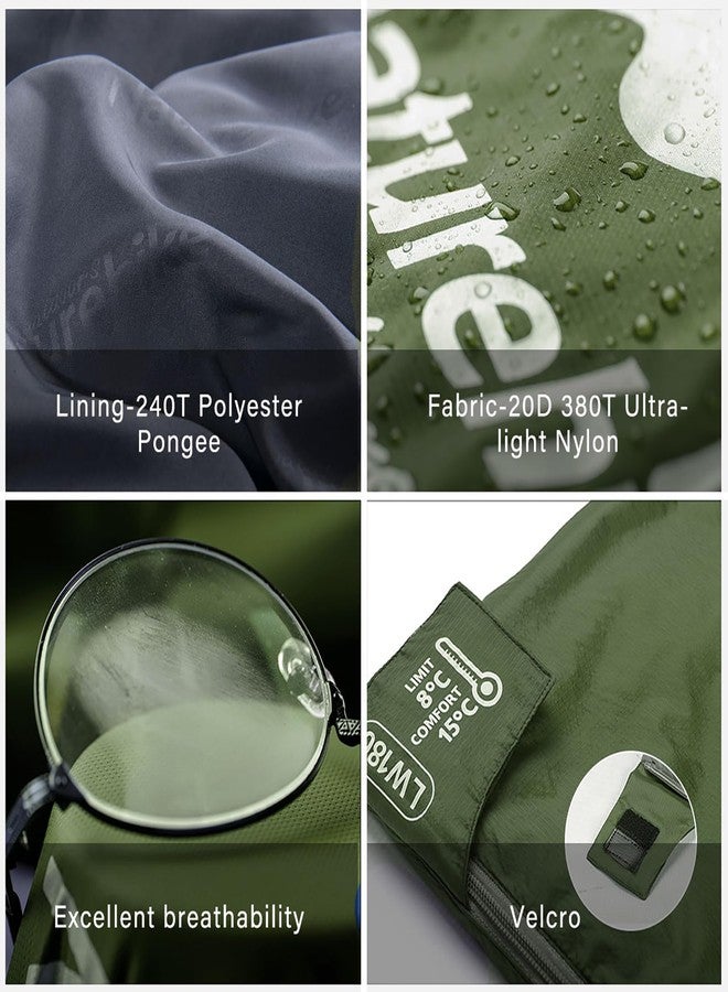 Naturehike Ultralight Sleeping Bag - Envelope Lightweight Portable, Waterproof, Comfort with Compression Sack - Great for 3 Season Traveling, Camping, Hiking (Army Green) - Image 2