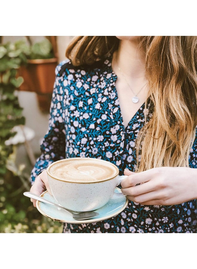 S.Leaf Minimalism Round Mother Of Pearl Necklace Sterling Silver Circle Disc Pendant Shell Pendant (Silver) - Image 5