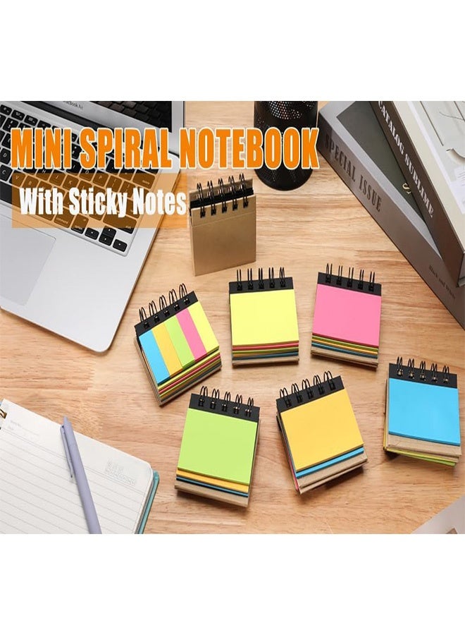 Quantum 2 PCS Sticky Note, Small Spirals Memo Pad, Portable Self-Adhesive Notes Page Marker with Kraft Cover - Image 4
