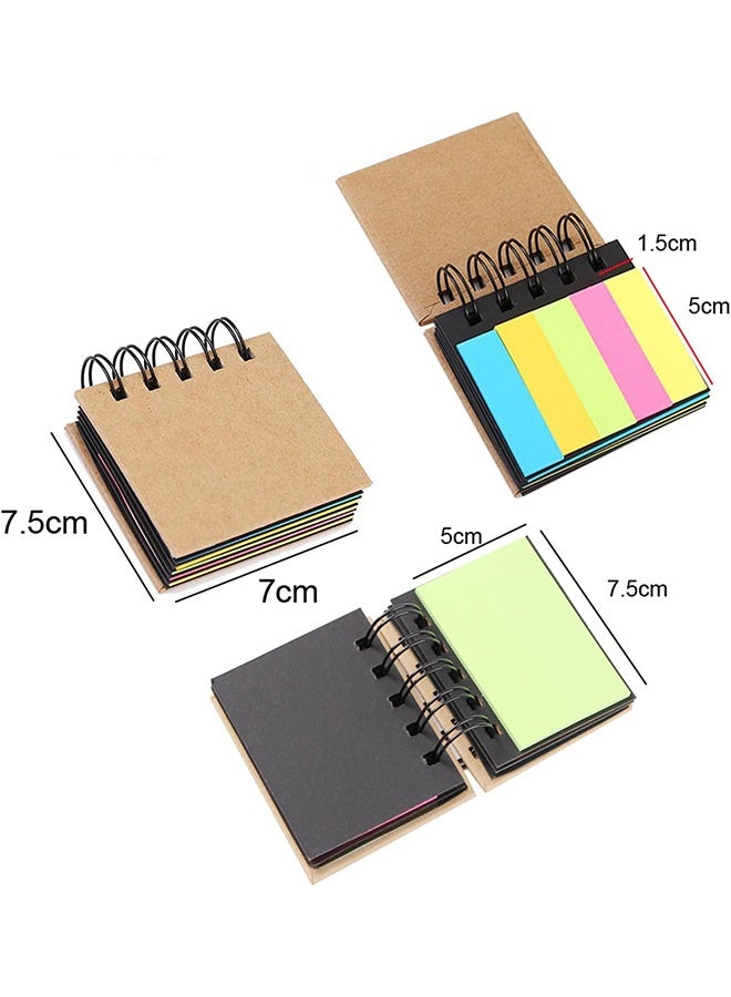 Quantum 2 PCS Sticky Note, Small Spirals Memo Pad, Portable Self-Adhesive Notes Page Marker with Kraft Cover - Image 2