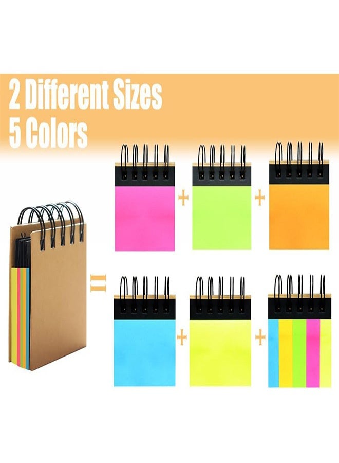 Quantum 2 PCS Sticky Note, Small Spirals Memo Pad, Portable Self-Adhesive Notes Page Marker with Kraft Cover - Image 3