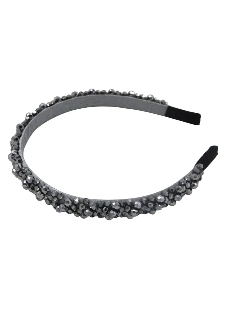 D'Daniela D' Daniela - Erica  Embroidery Headband for Girls - Grey
