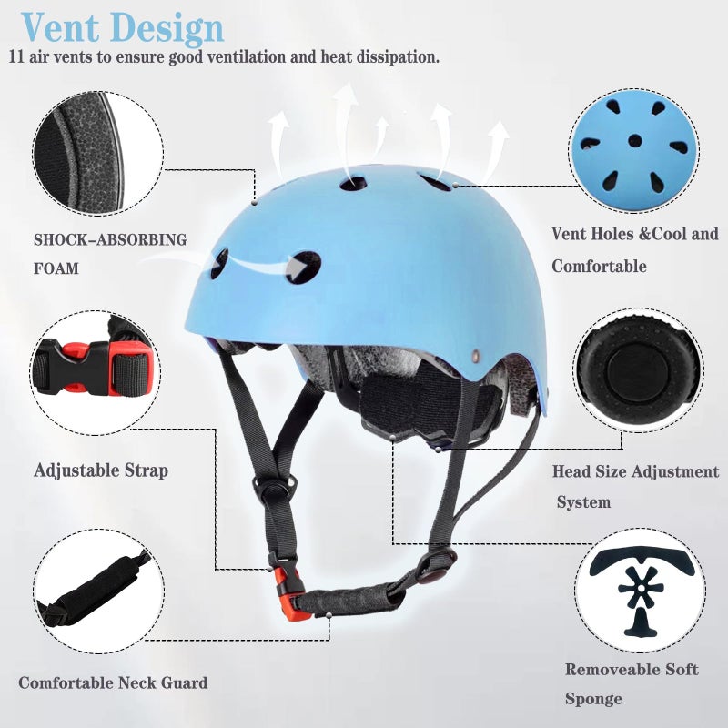 FOOKCIAN Kids Helmet, Toddler Helmets Adjustable Toddler Bike Helmet Youth Sport Kids Protective Gear Ages 2-8/8-14 Years Old Boys Girls Years Old for Multi-Sports Skateboarding,Skating Scooter - Image 5