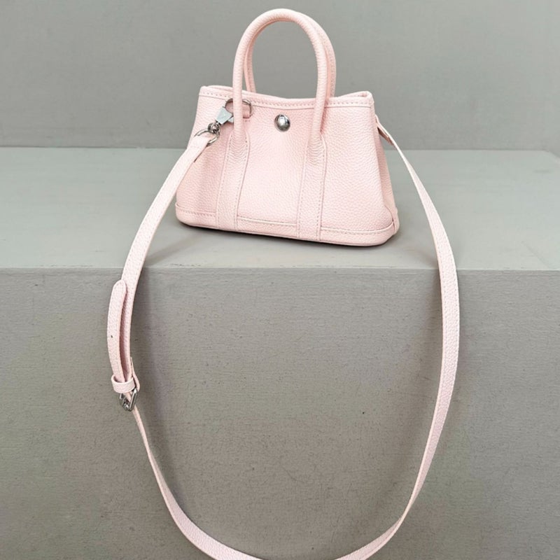 2025 Korean Color Matching Exquisite Satchel Garden Bag Elegant Versatile Pebbled Leather Shoulder Crossbody Bag For Women - Image 2