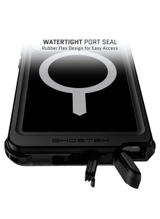 GHOSTEK Nautical S25 Ultra Waterproof Case with Belt Clip, Screen Protector and Camera Lens Cover Rugged Heavy Duty Magnetic MagSafe Compatible with Samsung Galaxy S25Ultra 2025 (6.9") (Black) - Image 4